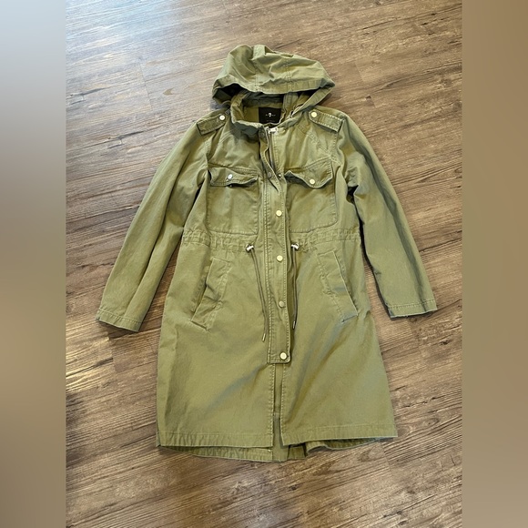 7 for all mankind green utility jacket - Picture 1 of 8